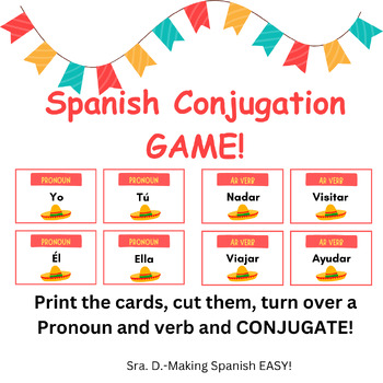 Preview of Spanish Verb Conjugation Game-Any Tense!
