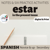 Verb ESTAR Conjugation Notes and Practice