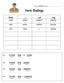 Word Endings - free sample by GreatMinds123 | Teachers Pay Teachers