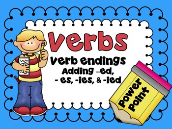 Preview of Verb Endings -ed, -es, -ied, -ies