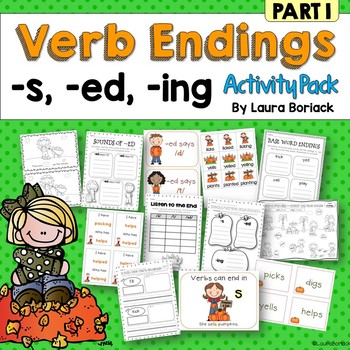 Inflectional Endings s, ed, ing Activity Pack | TpT