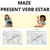 Verb Estar Maze Present Tense-Spanish Activity-Laberinto-W