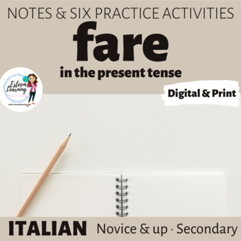 Preview of Verb FARE Conjugation Notes and Practice