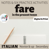 Verb FARE Conjugation Notes and Practice