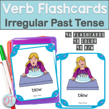 tense irregular past verb verbs flashcards cards present flash activity grammar ratings teacherspayteachers