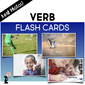 Preview of Verb Flash Cards Real Photos! | Verbs Real Pictures | Actions Real Pictures