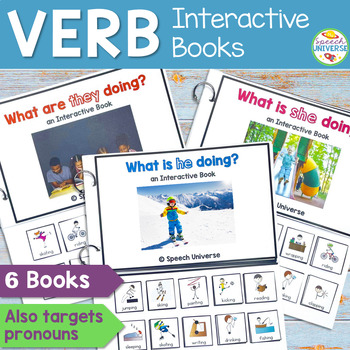 Preview of Verb Interactive Books for Speech Therapy and Special Education