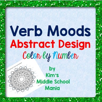 Preview of Verb Moods Color by Number End of the Year Activity