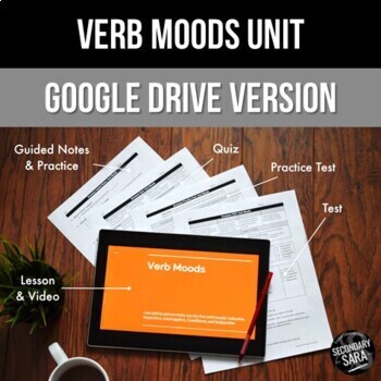 Preview of Verb Moods Unit - Distance Learning - Self-Grading (Google Docs and Forms)