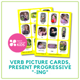 Verb Picture Cards, Present Progressive "-ing"  | Speech/L