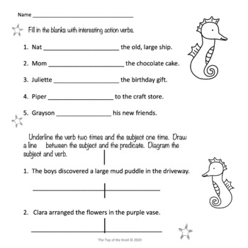 verb practice worksheets summer bridge 3rd going into 4th grade