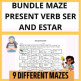 Verb Ser and Estar Bundle Maze Present Tense-Spanish-Laber