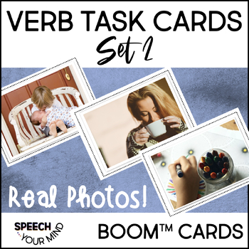 Preview of Verbs Boom Cards™ Real Photos Set 2