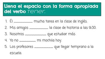 Tener Practice Activities - EDITABLE by Pura Vida Language Resources