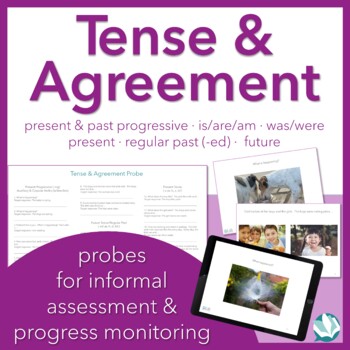 Preview of Verb Tense & Agreement Grammar & Syntax Assessment for Speech Therapy