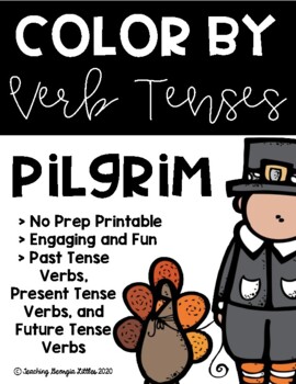 Preview of Verb Tense Coloring (Pilgrim Edition)