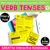 Verb Tense Shifts Interactive Notebook Print & Fold Activity