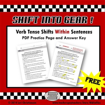 Preview of Verb Tense Shifts Within Sentences:  Worksheet