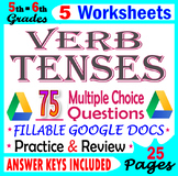 Verb Tense and Irregular Verbs Worksheets. Fillable Gramma