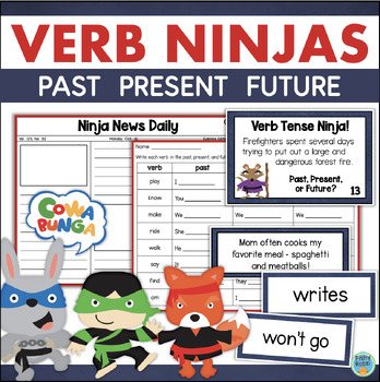 Preview of Verb Tenses Activities Worksheets Sort Past Present Future Tense Verbs