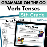 Verb Tenses 5th Grade Grammar Worksheets & Center Activiti