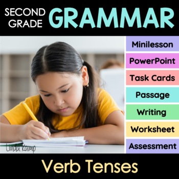 Preview of Verb Tenses Activities, Worksheets, PowerPoint, Centers 2nd Grade