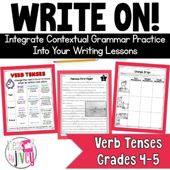 Preview of Verb Tenses - Grammar In Context Writing Lessons for 4th / 5th Grade