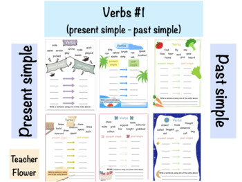 Preview of Verb Tenses: Present Simple - Past Simple (Worksheets)