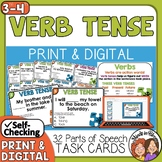Verb Tenses Task Cards | Print & Digital | Anchor Chart | 