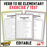 Verb To Be Elementary Exercise Worksheets (PPT & PDF) - Le