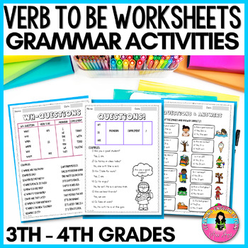 Verb To Be Worksheets TEFL - ESL Grammar Practice Activities | TPT