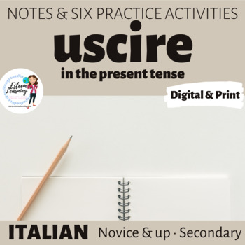 Preview of Verb USCIRE Conjugation Notes and Practice