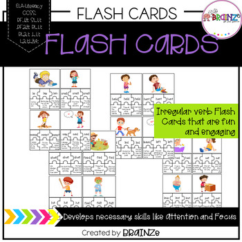 Preview of Irregular Verbs Flash Cards | Language Development