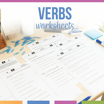 Preview of Verb Worksheets Action, Linking, Helping | Verb Test, Mentor Sentences