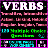 Verb Worksheets. Irregular verbs & forms. 5th & 6th grade 