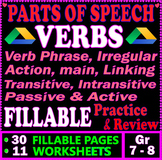 Verb Worksheets. Regular and Irregular verbs. 7th-8th grad