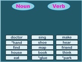 Verb and Noun Sort for Smartboard or Activboard