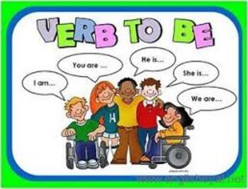 Preview of Verb to be worksheet with pictures
