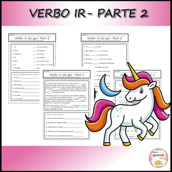 Preview of Verb to go / Verbo ir - Worksheets (Presente Simple)- Part 2