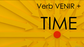 Preview of Verb venir (to come) + time in Spanish with examples.