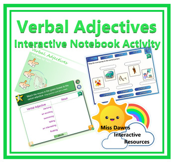 Preview of Interactive Verbal Adjectives Activity for IWB