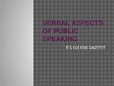 Verbal Aspects of Public Speaking