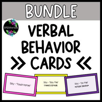 Preview of Verbal Behavior Table Teaching Cards (Bundle)