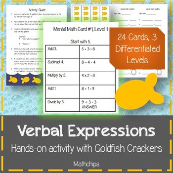 Preview of Verbal Expressions: Mental Math with Goldfish
