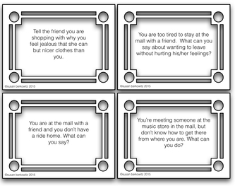 Verbal Problem Solving in Life Skills Bundle 180 Cards by Susan Berkowitz