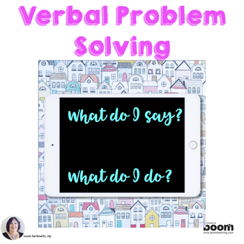 Preview of Verbal Problem Solving Scenarios Speech Therapy What Do I Do BOOM™ Cards