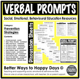 VERBAL PROMPTS - SEB Worksheets - Behaviour Prevention Strategies