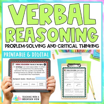 Preview of Verbal Reasoning Activities | Critical Thinking and Problem Solving