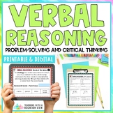 Verbal Reasoning Activities | Critical Thinking and Proble