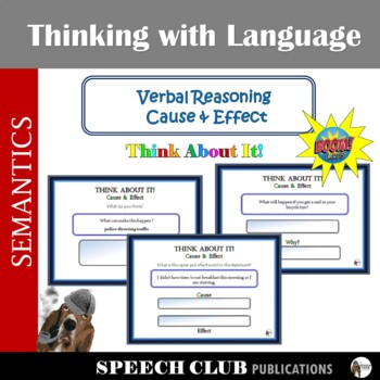 Preview of Verbal Reasoning - Understanding  Cause & Effect